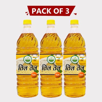 Cold Pressed Sesame Oil (Till Tail) 3 Ltr Pack –  Healthy Cooking Oil | Made by Farmers – Vishwakarma&nbsp;Krishi. 