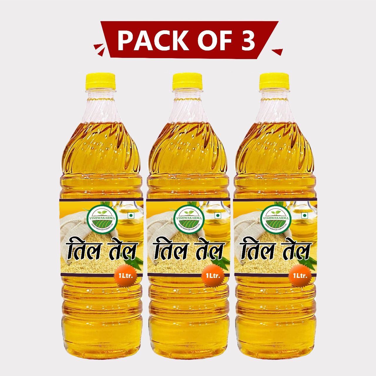 Cold Pressed Sesame Oil (Till Tail) 3 Ltr Pack –  Healthy Cooking Oil | Made by Farmers – Vishwakarma&nbsp;Krishi. 