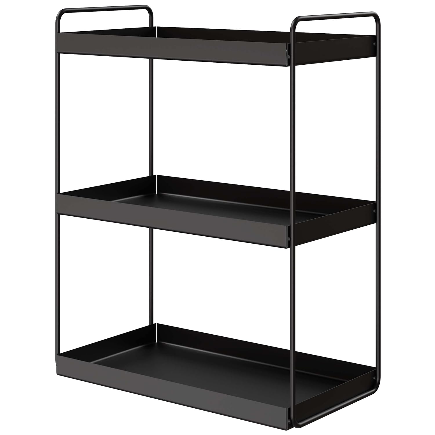  3-Tier Metal Wire Shelving Unit, Black