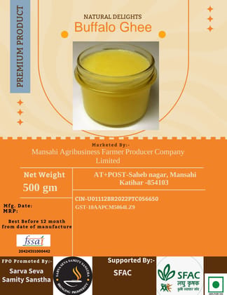 "Natural Delights Buffalo Ghee - 500gm" "Natural Delights Buffalo Ghee - 500gm"