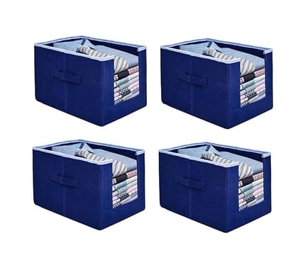 CraftCare Non Woven Large Capacity Shirt Stacker/Foldable & Stackable Closet Wardrobe Cupboard Organizer/Foldable Storage Box/Multipurpose Clothes Organizer (Pack of 4) CraftCare Non Woven Large Capacity Shirt Stacker/Foldable & Stackable Closet Wardrobe Cupboard Organizer/Foldable Storage Box/Multipurpose Clothes Organizer (Pack of 4)