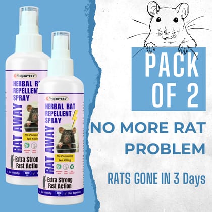 PrettyBUYERS Herbal Rat Repellent Spray For Home & Offices | 100MLx2 (Pack Of 2 )
