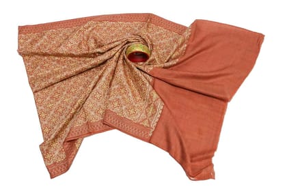 COTTAGE Traditional Pure Wool Stole Ruffle Eri, Handmade Soft Wool Unisex Stoles Stole/Shawl for Women and Men (28x80 Inch_Multicolor)