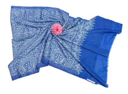 COTTAGE Traditional Pure Wool Stole Raffle Eri, Handmade Soft Wool Unisex Stoles Stole/Shawl for Women and Men (28x80 Inch_Multicolor)