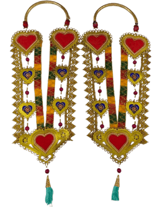 Bridal Varmala Garland for Indian Wedding in Gold and Red Bridal Varmala Garland for Indian Wedding in Gold and Red