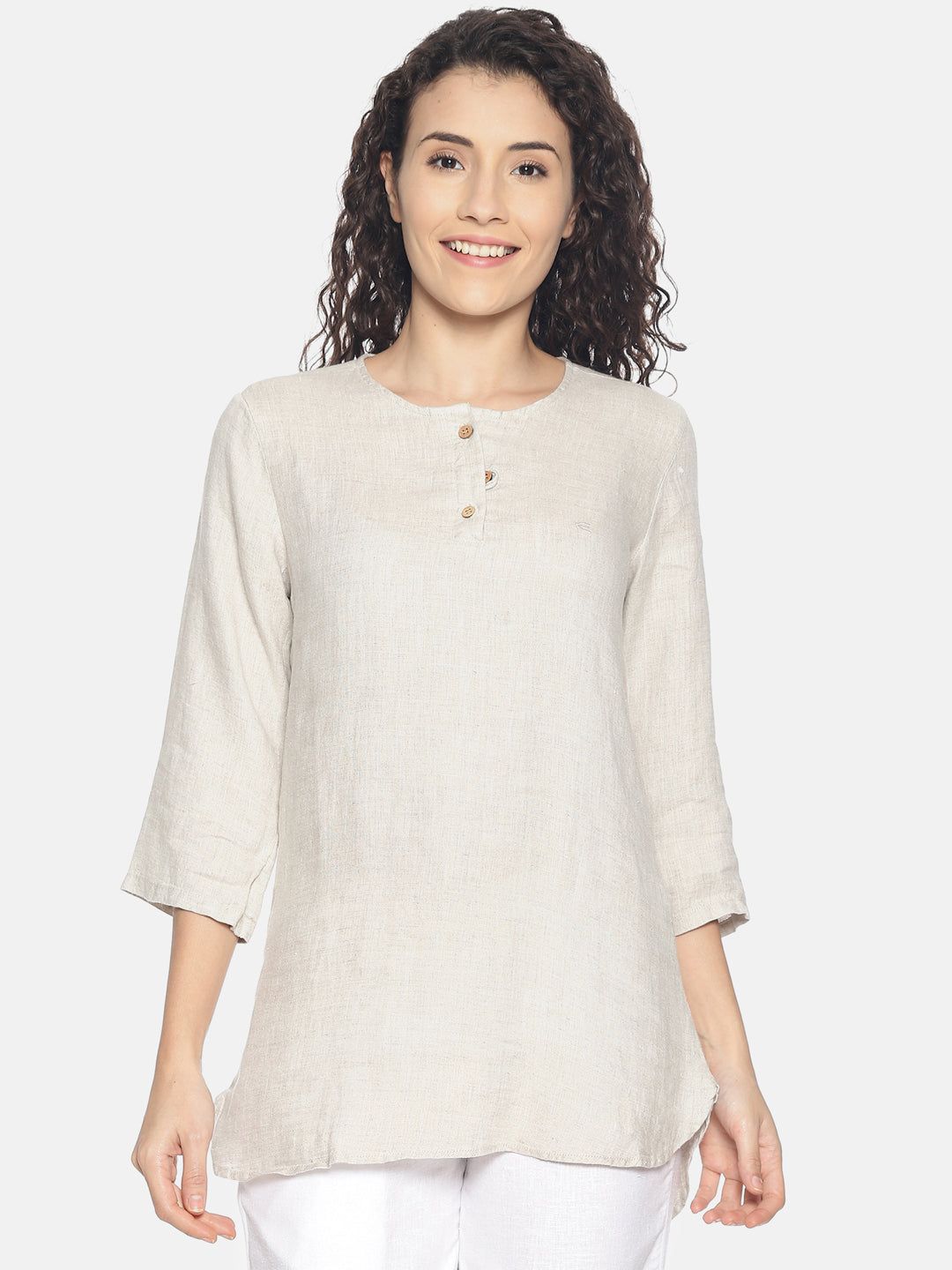 Women Beige Ultimate Yoga Top