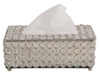 Decorative Stunning Clear Glass Crystal Beads Tissue Box / Tissue Holder / Car Tissue Box / Tissue Dispenser / Tissue Paper Beautiful Size 9 inches X 5 inches X 3.5 inches - By Marigold Stores® Decorative Stunning Clear Glass Crystal Beads Tissue Box / Tissue Holder / Car Tissue Box / Tissue Dispenser / Tissue Paper Beautiful Size 9 inches X 5 inches X 3.5 inches - By Marigold Stores®