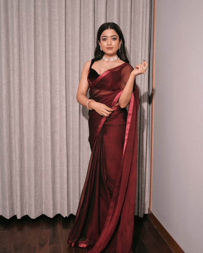 Flute Fashion Plain Bollywood Silk Blend Saree