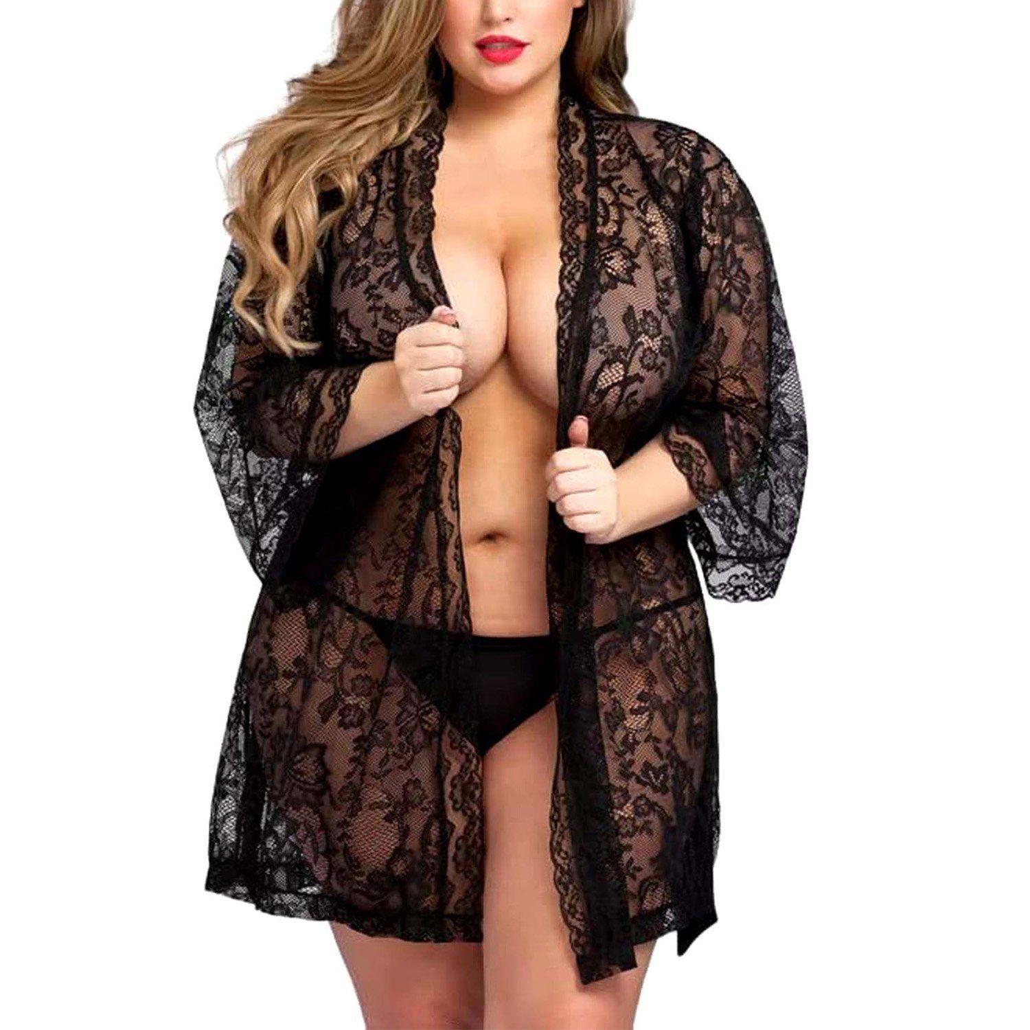 Babydoll night dress Robe with Panty , belt