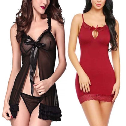 Nightwear Sleepwear lingerie women girls Combo Pack 2 Nightwear Sleepwear lingerie women girls Combo Pack 2