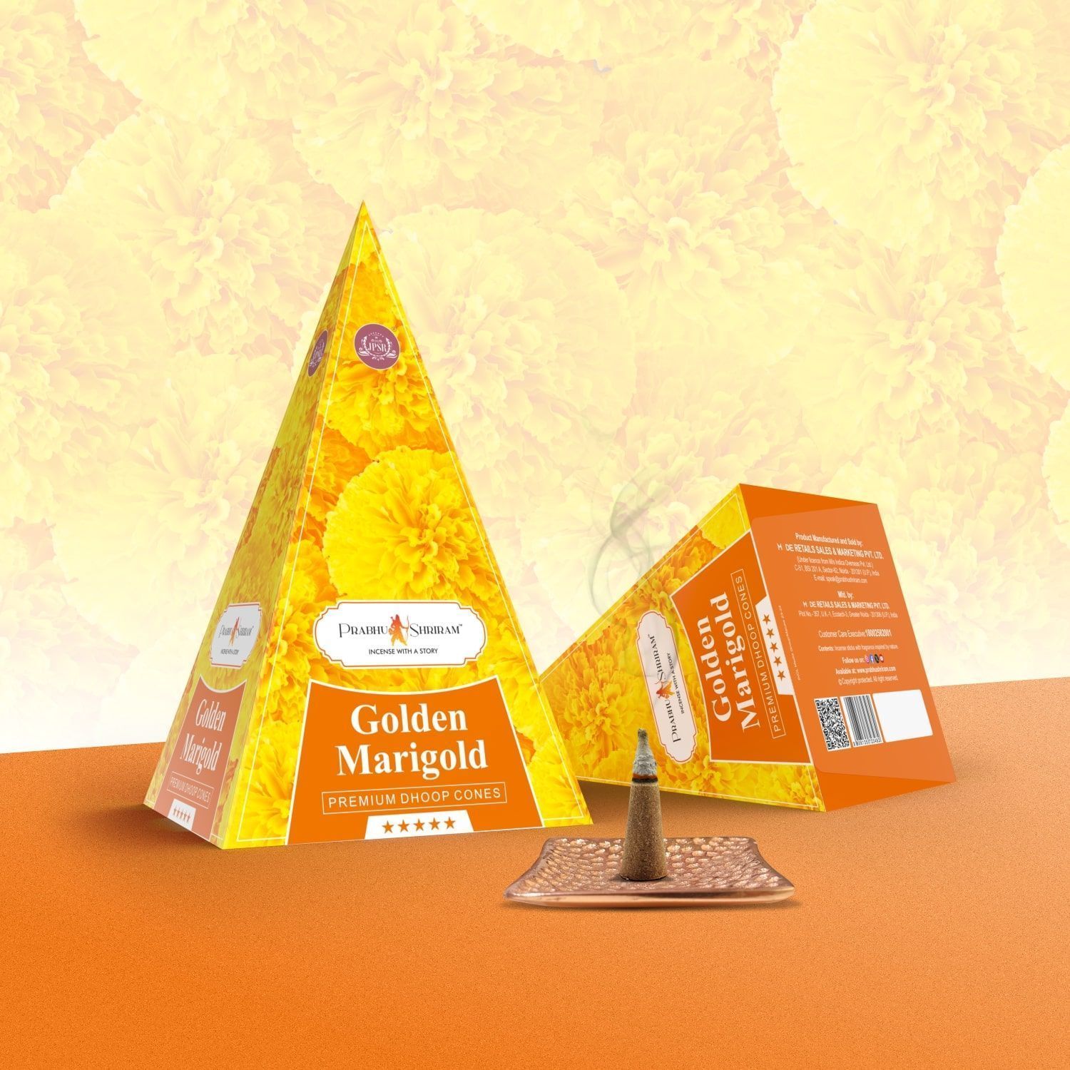 JPSR Golden Marigold Premium Incense Cones