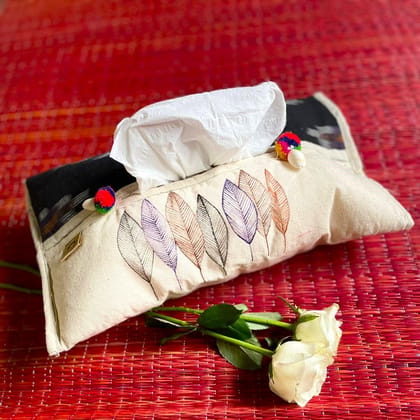 Hand Painted Fabric Tissue Cover Hand Painted Fabric Tissue Cover