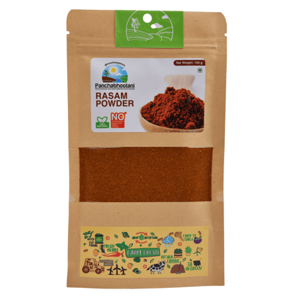 Panchabhootani Rasam Powder - 100g | 100% Natural | No Artificial Flavors, Preservatives, Additives, or Chemicals