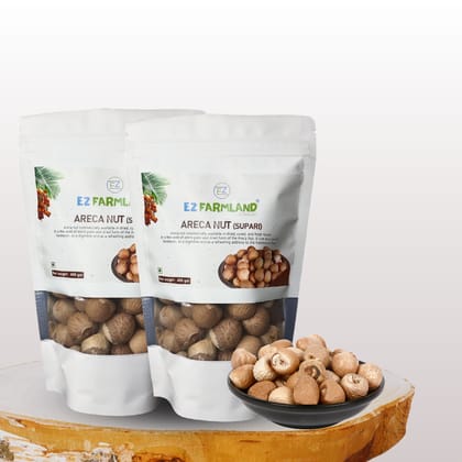 Ez Farmland Natural Dried Arecanut 400 g (Pack of 1) Supari |Kerala Husked Whole Arecanut,Betel Nut |Mouth Freshner,Digestive Mukhwas Ez Farmland Natural Dried Arecanut 400 g (Pack of 1) Supari |Kerala Husked Whole Arecanut,Betel Nut |Mouth Freshner,Digestive Mukhwas