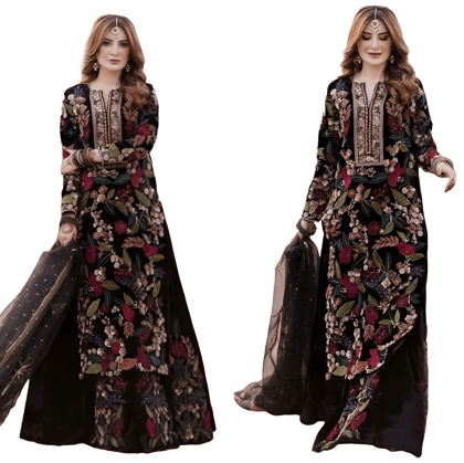 Black Top Lehenga Readymade Stitched For Wedding Women Party Skirt Ready To Wear New