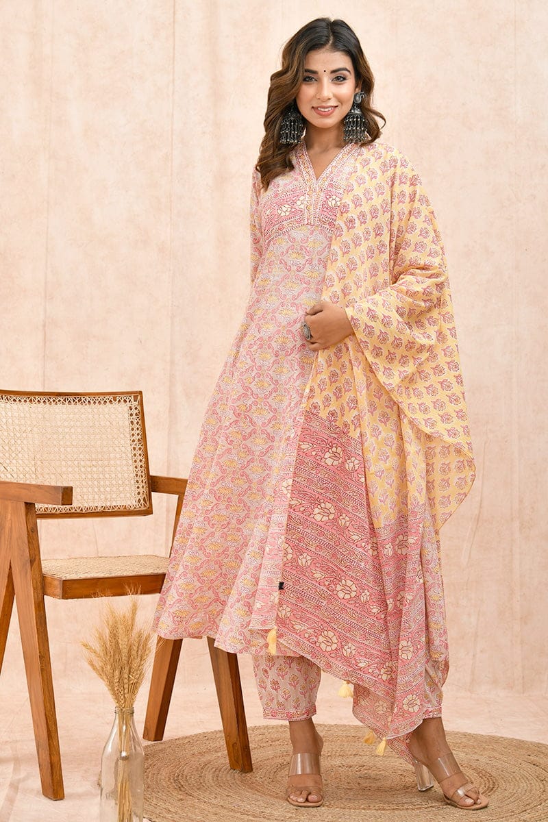 Peach Puff Organic Mulmul Dupatta