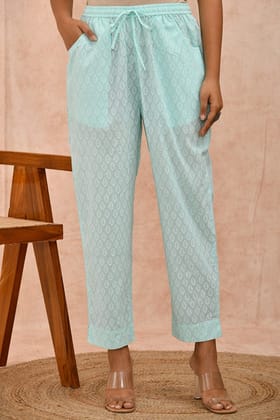 Powder Green Organic Cotton Narrow Pants Powder Green Organic Cotton Narrow Pants