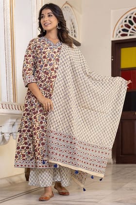 Beige Blue Organic Mulmul Dupatta Beige Blue Organic Mulmul Dupatta