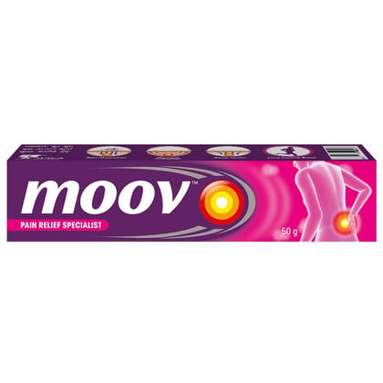 Moov Fast Pain Relief Cream - 50g | Suitable for Back Pain, Muscle Pain, Joint Pain, Knee Pain | 100% Ayurvedic Formula | Suitable for Sports & Gym related injuries Moov Fast Pain Relief Cream - 50g | Suitable for Back Pain, Muscle Pain, Joint Pain, Knee Pain | 100% Ayurvedic Formula | Suitable for Sports & Gym related injuries