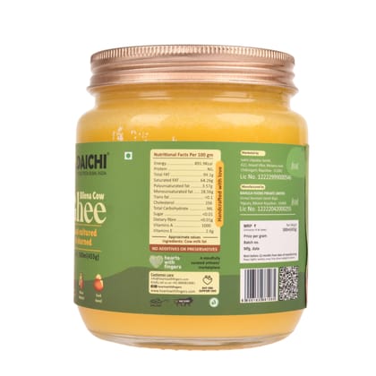 DAICHI - Bilona Cow Ghee | Pure, Natural, and Healthy | Made from Indigenous A2 Cow Milk Curd | Crafted using the Bilona Method | Farm to Table DAICHI - Bilona Cow Ghee | Pure, Natural, and Healthy | Made from Indigenous A2 Cow Milk Curd | Crafted using the Bilona Method | Farm to Table