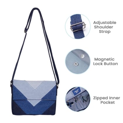 The Purani Jeans Sling CrossBody One Side Bag for Women Girls New Denim The Purani Jeans Sling CrossBody One Side Bag for Women Girls New Denim