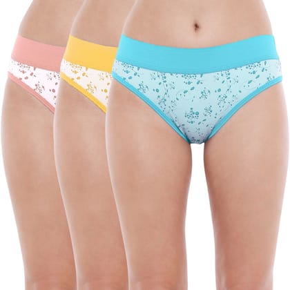 Bodycare women's combed cotton assorted Hipster Panty Pack of 3 ( E2921 )