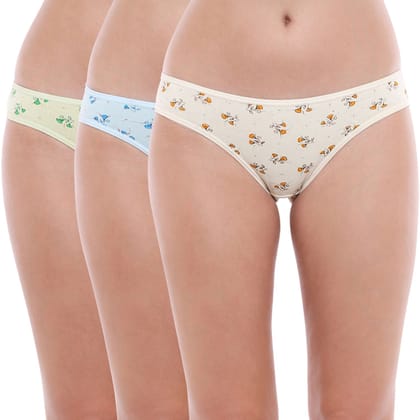 Bodycare women's combed cotton assorted Hipster Panty Pack of 3 ( 12000 )