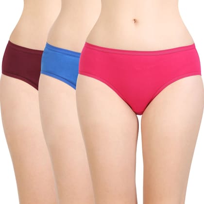 Bodycare women's combed cotton assorted Hipster Panty Pack of 3 ( 2D-D )