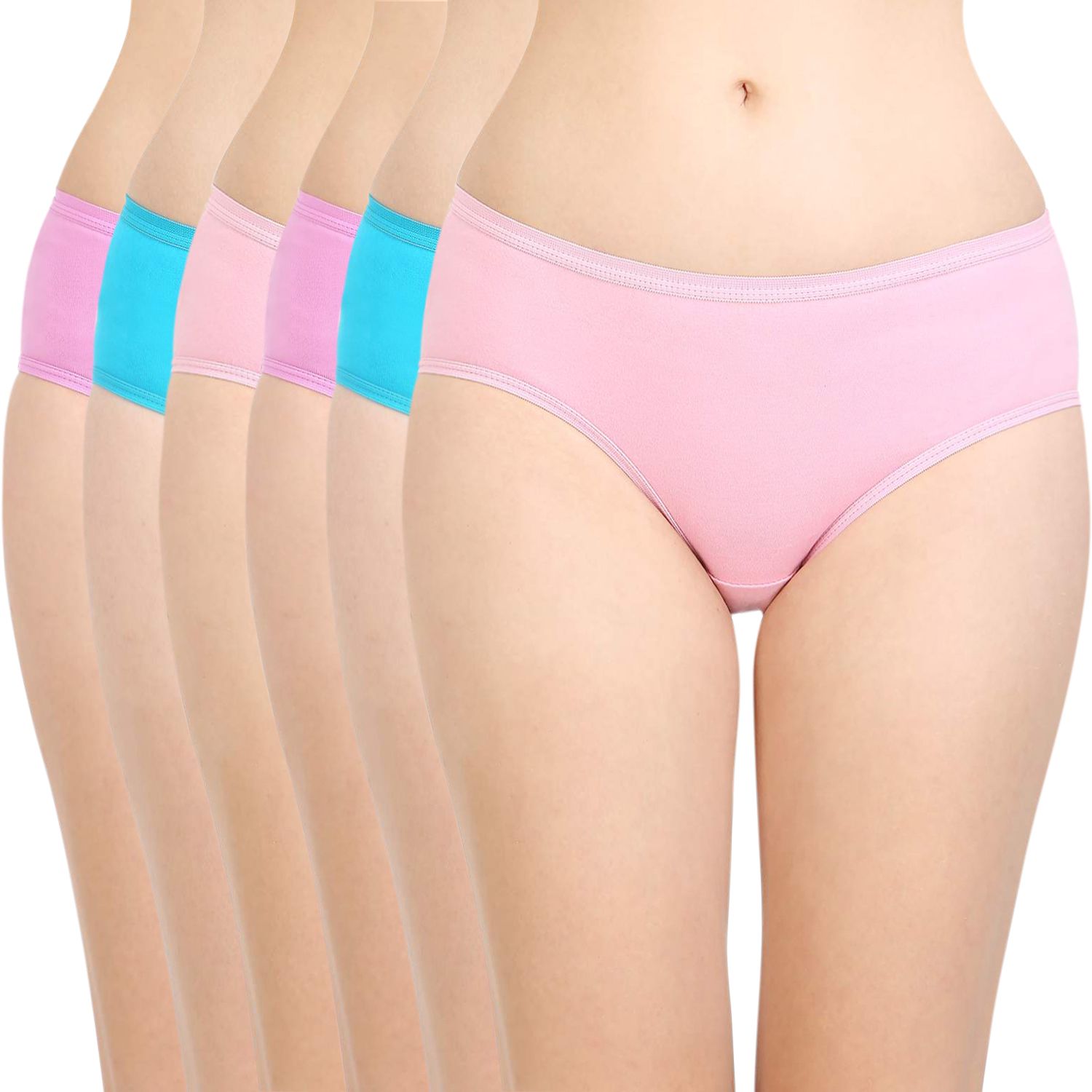 Bodycare women's combed cotton assorted Hipster Panty Pack of 6 ( 26C-D )
