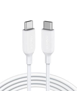 Anker Cable 322 USB-C to USB- C (6 ft. Braided) White
