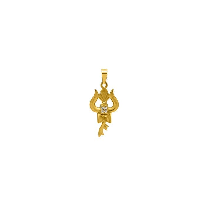 18k Gold plated Trishul Pendant