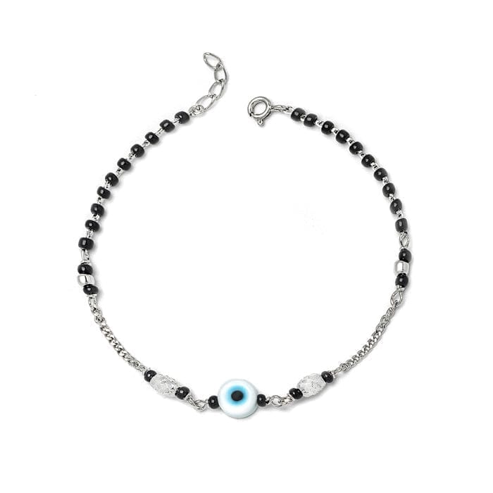 Silver Ethereal Evil Eye Mangalsutra Bracelet