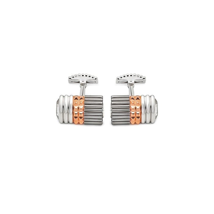 18k Rose Gold Plated Silver Parallel Limited Edition Cufflinks