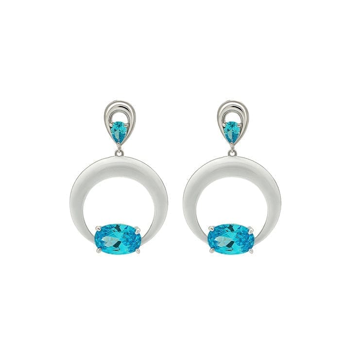 Silver Blue Frost Earrings
