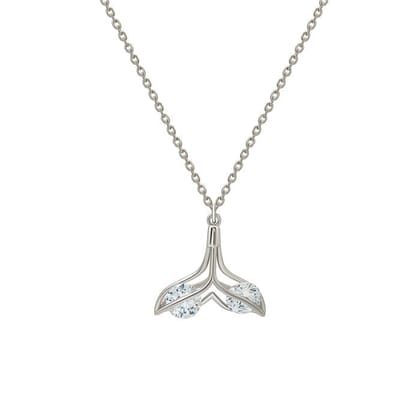 Silver Elegant Mermaid Pendant with Chain