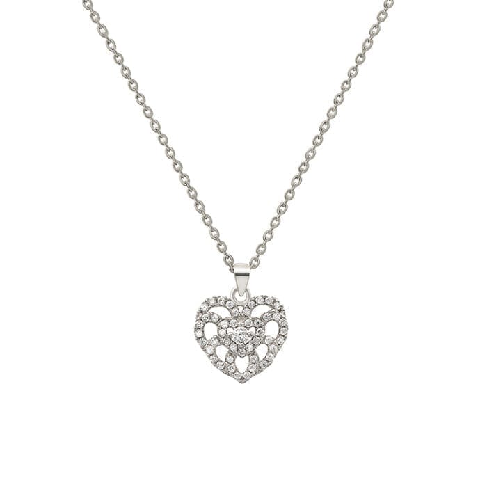 Silver Heartfelt Pendant with Chain