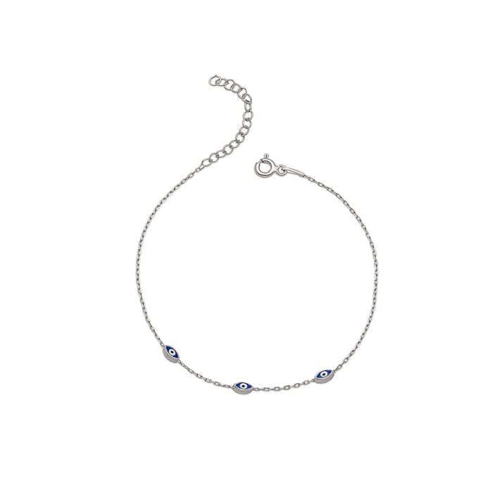 Silver Mini Evil Eye Bracelet