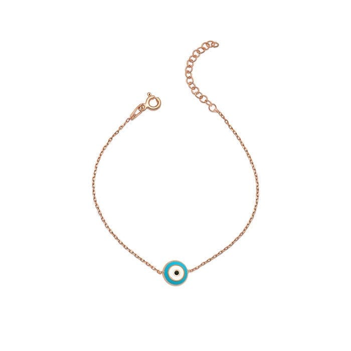 Rose Gold Evil Eye Shield Bracelet