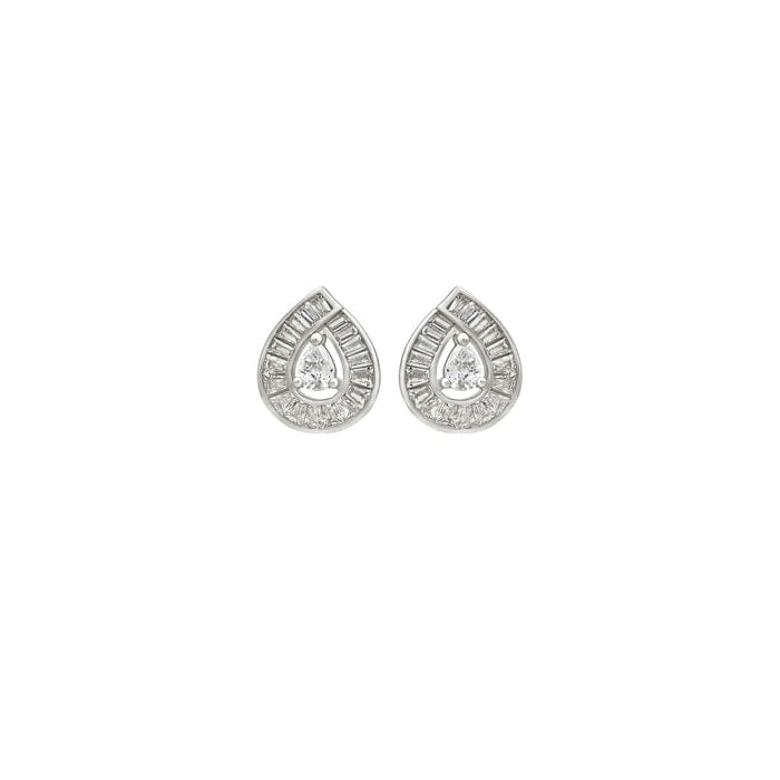Silver Princess Diana Earrings