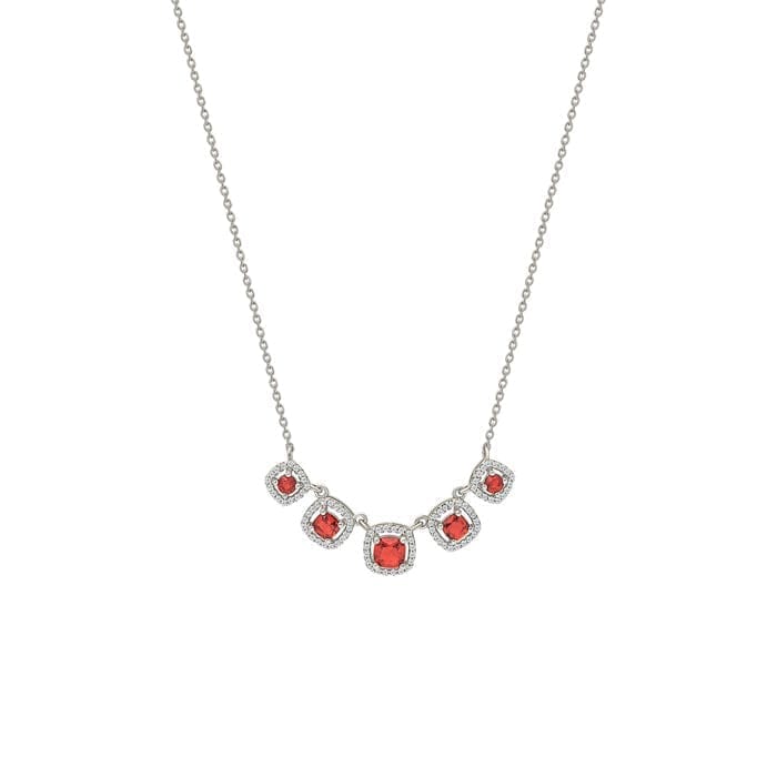 Silver Red Royalty Necklace