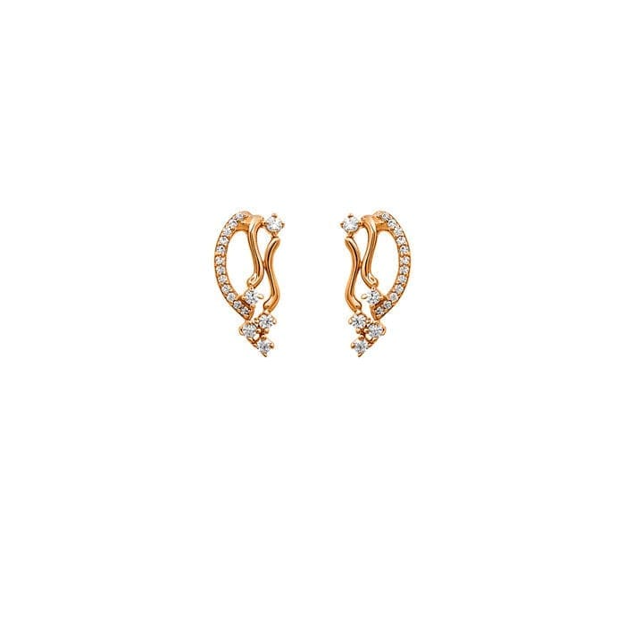 Rose Gold Abstract Earrings