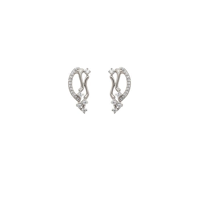Silver Abstract Earrings
