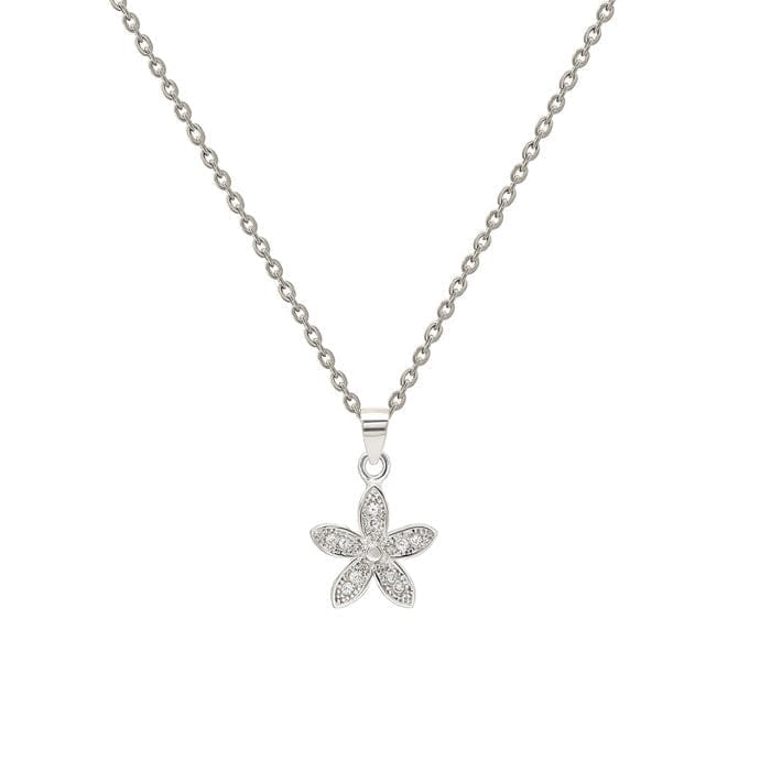 Silver Lily Pendant with Chain