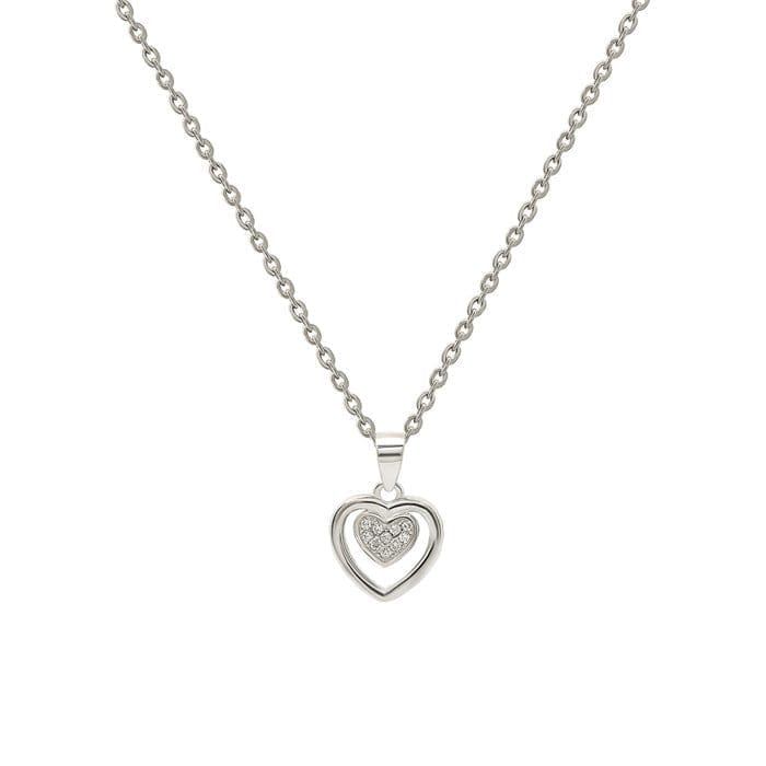Silver Enchanted Heart Pendant with Chain