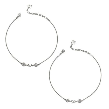Silver Claire’s Pair of Anklets