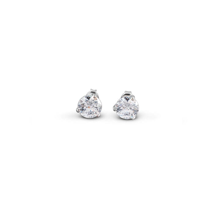 Silver Solitaire Dream 4 mm Earrings