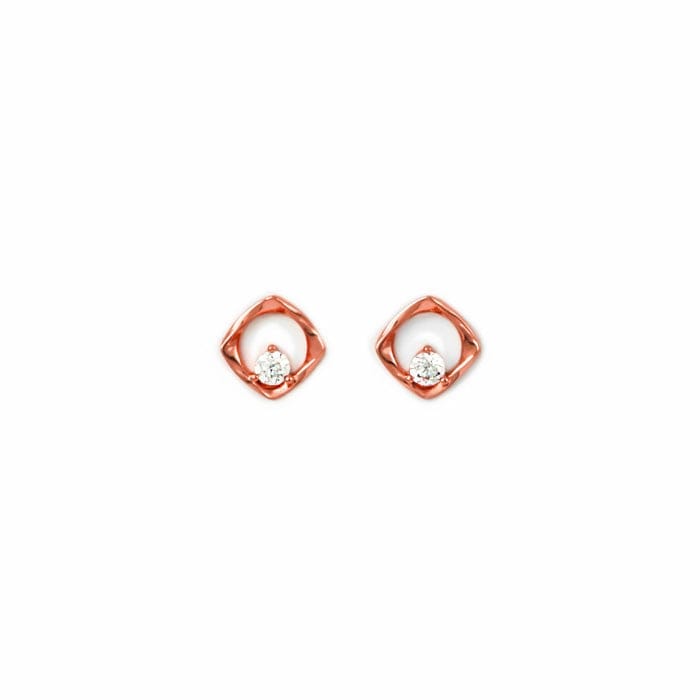 Rose Gold Crystal Window Earrings