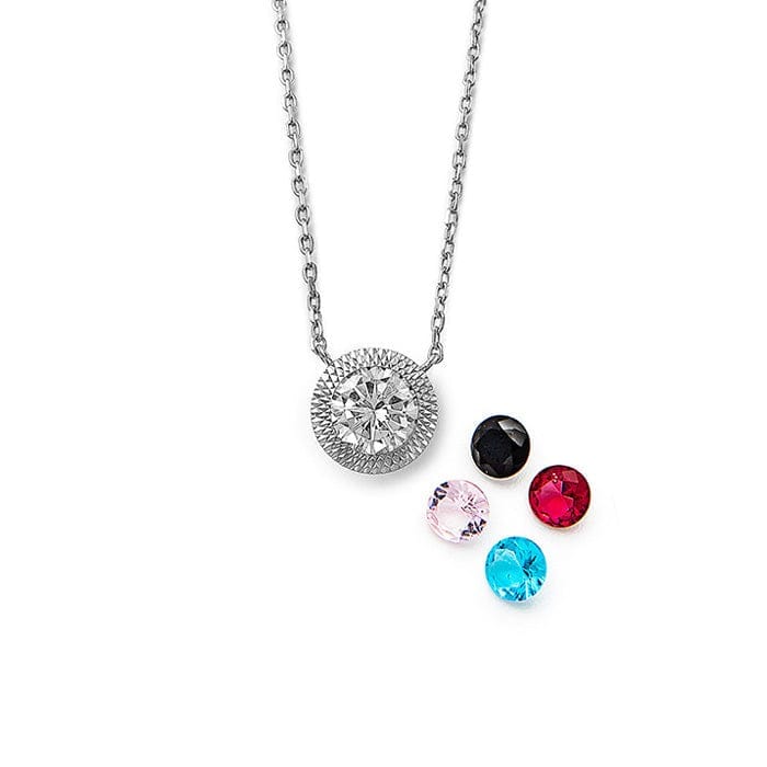 Silver Fairytail Necklace (5 in 1 Crystal)