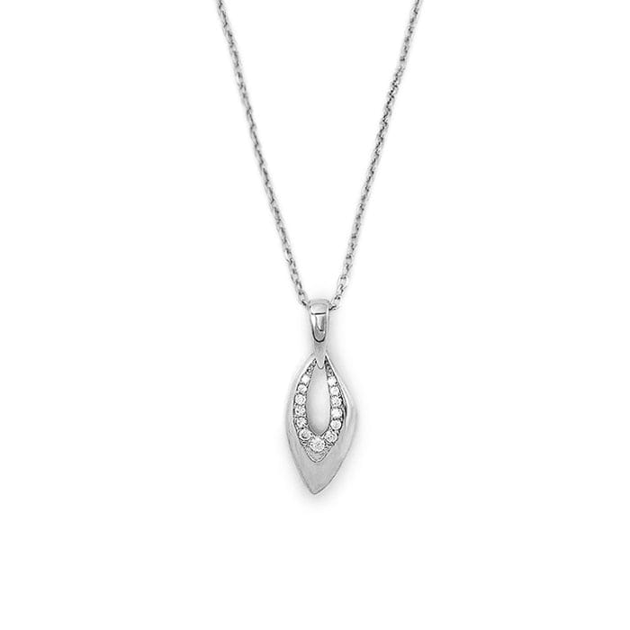 Silver Sparkle Amulet Pendant with Chain