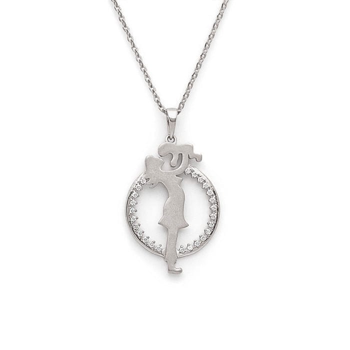 Silver Maternal Love Pendant with Chain